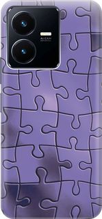 Силиконовый чехол на Vivo Y22 с принтом "Фиолетовый пазл" Gosso Cases