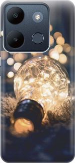 Чехол на Infinix Smart 7/Tecno Spark Go 2023/Pop 7/Pop 7 Pro "Гирлянда в лампочке" Gosso Cases