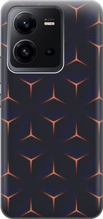 Чехол на Vivo V25 5G/V25e с эффектом блеска "Темные пирамиды" Gosso Cases