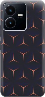 Силиконовый чехол на Vivo Y22 с эффектом блеска "Темные пирамиды" Gosso Cases