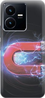 Силиконовый чехол на Vivo Y22 с принтом "Южный полюс магнита" Gosso Cases