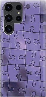 Чехол на Samsung Galaxy S23 Ultra "Фиолетовый пазл" Gosso Cases