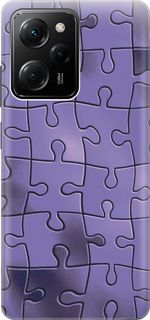 Чехол на Poco X5 Pro 5G "Фиолетовый пазл" Gosso Cases
