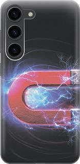 Силиконовый чехол на Samsung Galaxy S23 с принтом "Южный полюс магнита" Gosso Cases