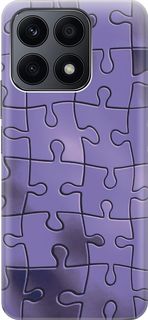 Силиконовый чехол на Honor X8a с принтом "Фиолетовый пазл" Gosso Cases