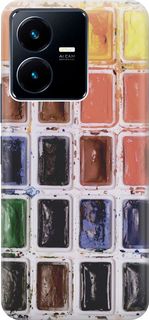 Силиконовый чехол на Vivo Y22 с принтом "Палитра красок" Gosso Cases