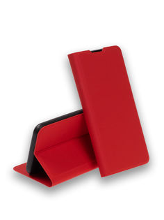 Чехол книжка для Tecno Spark 8C, Tecno Spark Go 2022 противоударный, с магнитом, красный Zibelino