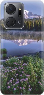Силиконовый чехол на Honor X7a с принтом "Дымка над горным озером" Gosso Cases