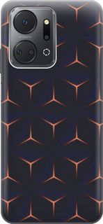 Силиконовый чехол на Honor X7a с эффектом блеска "Темные пирамиды" Gosso Cases
