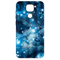 Чехол-накладка Krutoff Софт Кейс Гирлянда для Xiaomi Redmi Note 9 черный