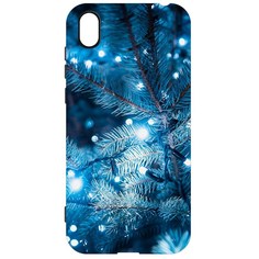 Чехол-накладка Krutoff Софт Кейс Гирлянда для Huawei Y5 (2019) черный