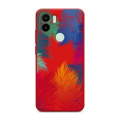 Чехол Awog на Redmi A1+/A2+ "Рамка из перьев"