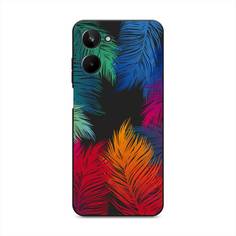 Чехол Awog на Realme 10 4G "Рамка из перьев"