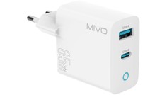 Сетевое зарядное устройство Mivo MP-650Q 1x USB Type A, 1xUSB Type-C 3 А белый