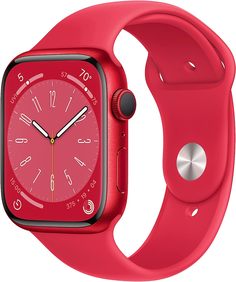 Умные часы Apple Watch Series 8 45mm Aluminium Case (PRODUCT) RED Sport Band M/L