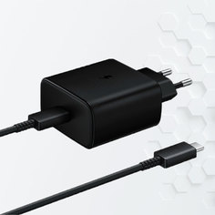 Сетевое зарядное устройство Samsung EP-TA845 45W + кабель USB Type-C 1м, чёрный