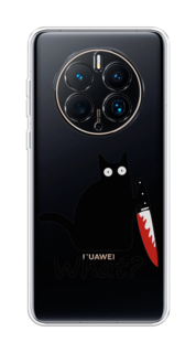 Чехол для Huawei Mate 50 Pro "Котик с ножом" Case Place
