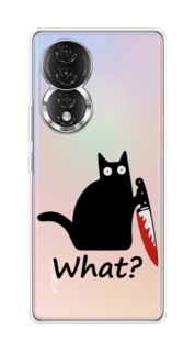 Чехол на Honor 80 "Котик с ножом" Case Place