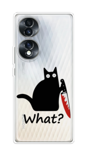 Чехол для Honor 70 "Котик с ножом" Case Place