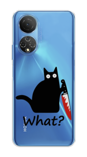 Чехол для Honor X7 2022 "Котик с ножом" Case Place