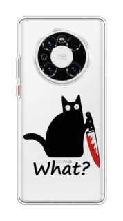 Чехол на Huawei Mate 40E Pro "Котик с ножом" Case Place