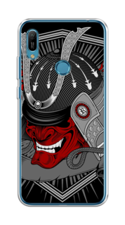 Чехол на Huawei Y6 2019/Honor 8a/8a Pro/Y6s "Красная маска самурая" Case Place