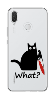 Чехол на Huawei P Smart Plus "Котик с ножом" Case Place