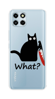 Чехол для Infinix Smart 6 HD "Котик с ножом" Case Place