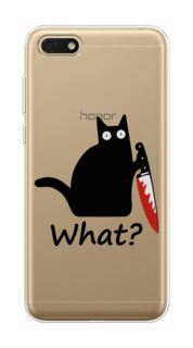 Чехол на Huawei Honor 7A "Котик с ножом" Case Place