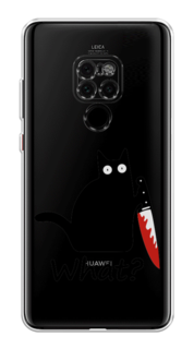 Чехол на Huawei Mate 20 "Котик с ножом" Case Place