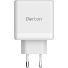 Сетевое зарядное устройство Dorten 65W GaN QC+2USB-C/PD 1xUSB, 2xUSB Type-C 3 А белый