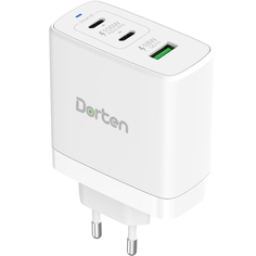 Сетевое зарядное устройство Dorten 100W GaN QC+2USB-C/PD 1xUSB, 2xUSB Type-C 3 А белый