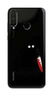 Чехол на Huawei P30 Lite "Котик с ножом" Case Place