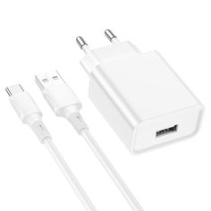 Сетевое зарядное устройство Borofone BA74A type-c - usb 1xUSB Type-C 2.1 А белый