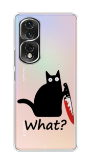 Чехол на Honor 80 Pro "Котик с ножом" Case Place