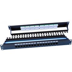 Патч-панель Hyperline PP3-19-16-8P8C-C6-110D 19" 1U 16xRJ45 кат.6