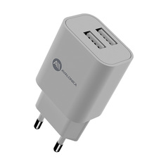 Сетевое зарядное устройство AVA AVA-WCH-007 White отсутствует 2xUSB 2.1 А белый