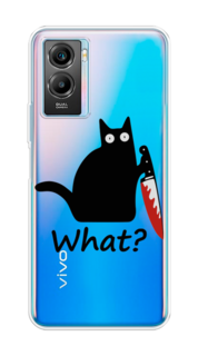 Чехол на Vivo Y55s 5G "Котик с ножом" Case Place