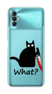Чехол для Tecno Spark 8P "Котик с ножом" Case Place