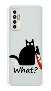 Чехол для Tecno Camon 17P "Котик с ножом" Case Place