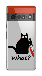 Чехол для Google Pixel 6 Pro "Котик с ножом" Case Place