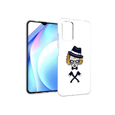 Чехол MyPads Tocco для Xiaomi Redmi 9T девушка в маске с топорами рисунок