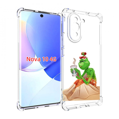 Чехол MyPads Гринч-в-платье для Huawei Nova 10