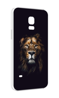 Чехол MyPads Лев-в-тени мужской для Samsung Galaxy S5 mini
