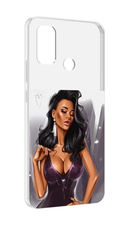 Чехол MyPads нарисованная-девушка-в-фиолетовом-платье женский для UleFone Note 10P/No...