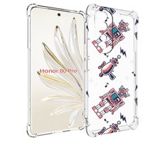 Чехол MyPads мини-роботы для Honor 80 Pro