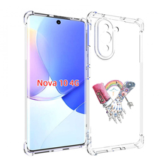 Чехол MyPads абстракция руки в татуировках для Huawei Nova 10