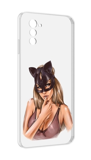 Чехол MyPads девушка-в-купальнике-с-маской-кошки женский для UleFone Note 12 / Note 12P