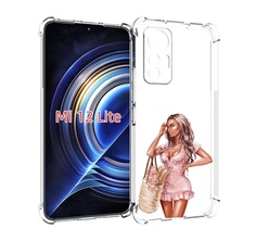 Чехол MyPads Девушка-в-мини-платье женский для Xiaomi 12 Lite