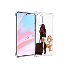 Чехол MyPads девушка-с-модным-чемоданом женский для Huawei Nova 8 (ANG-LX1)